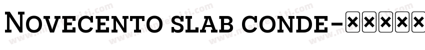 Novecento slab conde字体转换
